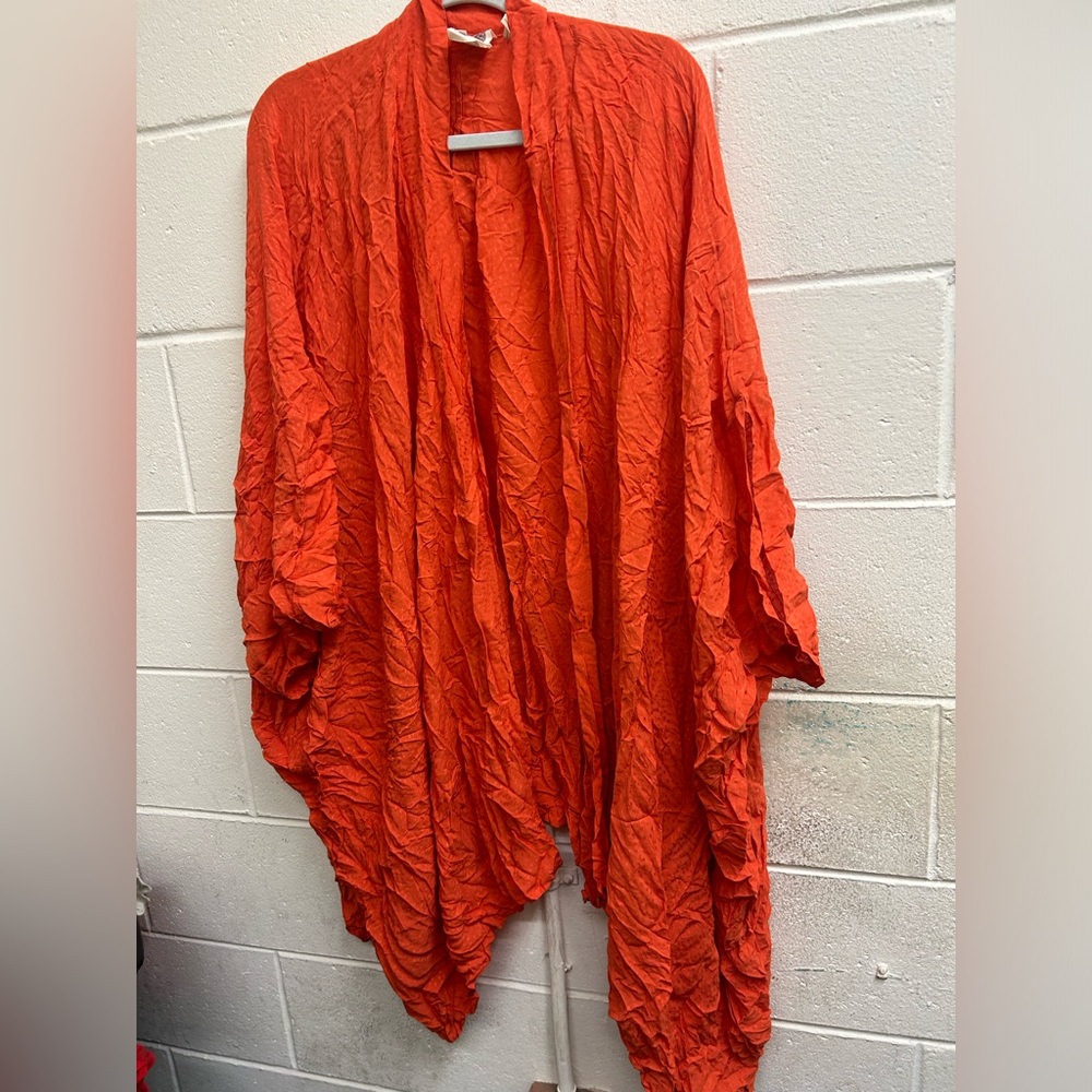 Woman’s silks orange designed wrap size os